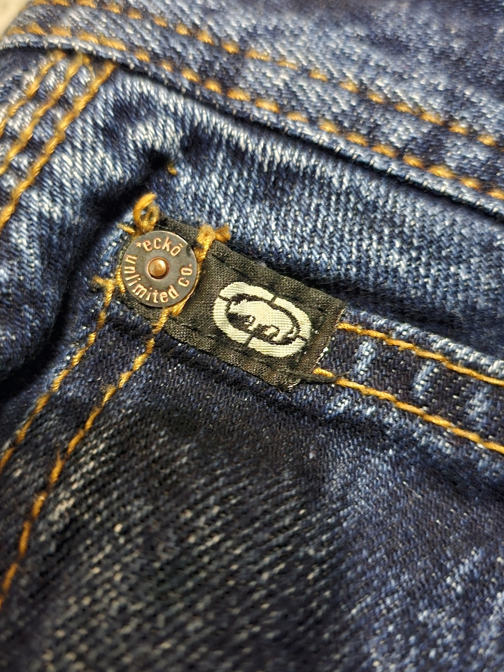 Vintage Y2k Ecko Unlimited Dark Blue Carpenter Pants - Picture 5 of 10